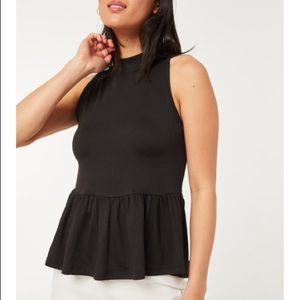 Ardene Sleeveless Peplum Tank Top Camisole - Black